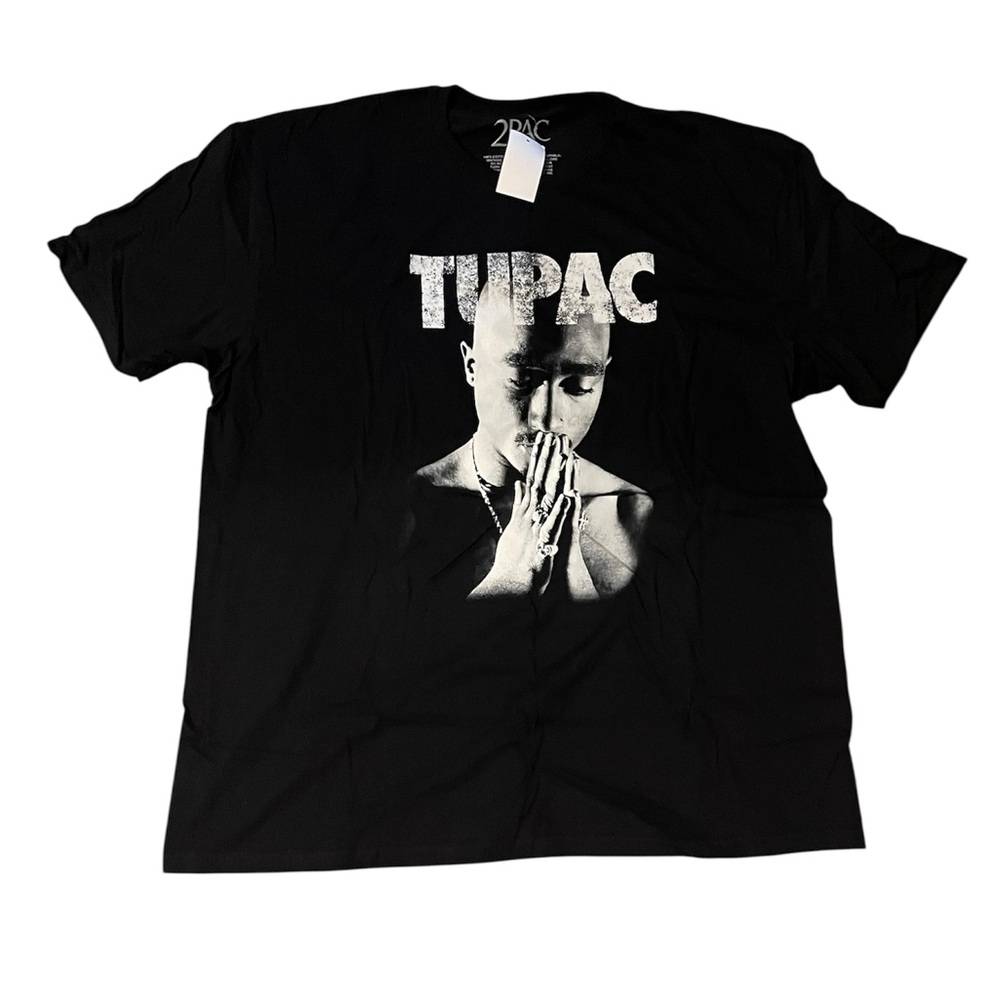 Tupac Graphic T-Shirt NWT‎ XXL Black 2Pac Hip Hop Rap Tee